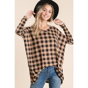 Tanna Checkered Tunic Top